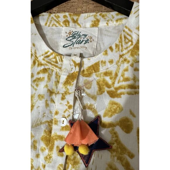 Oh My Stars Womens Chandler Dress Mixed Media Maxi Dress Boho Button Up Size S - Picture 4 of 7